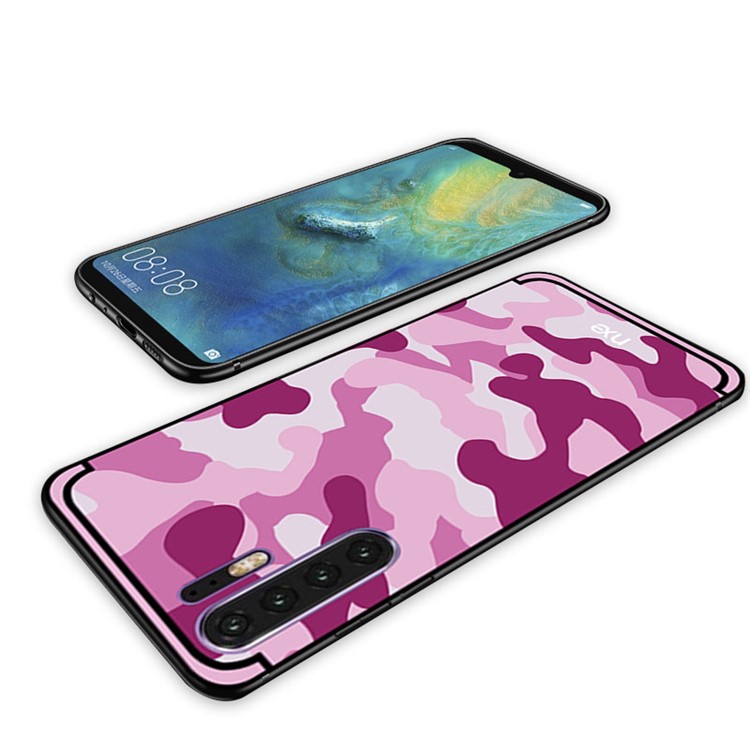 NXE Camouflage Pattern PC TPU Hybrid Case for Huawei P30 Pro - Pink-3