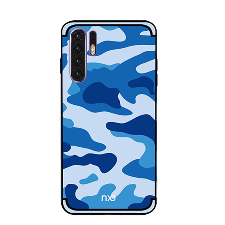 NXE Camouflage Pattern PC TPU Hybrid Case Shell for Huawei P30 Pro - Blue-1