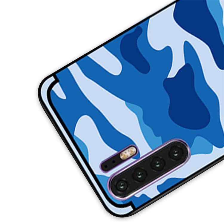 NXE Camouflage Pattern PC TPU Hybrid Case Shell for Huawei P30 Pro - Blue-4