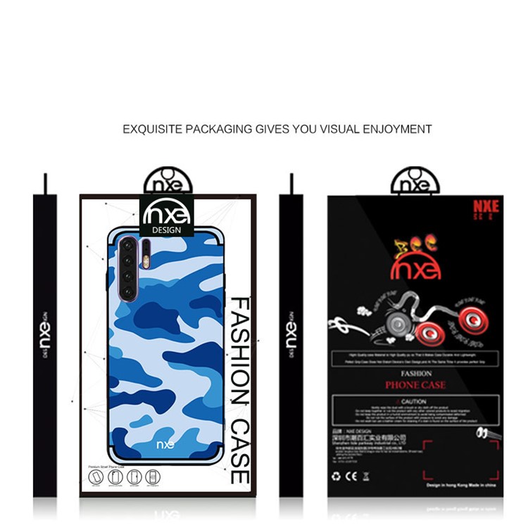 NXE Camouflage Pattern PC TPU Hybrid Case Shell for Huawei P30 Pro - Blue-6
