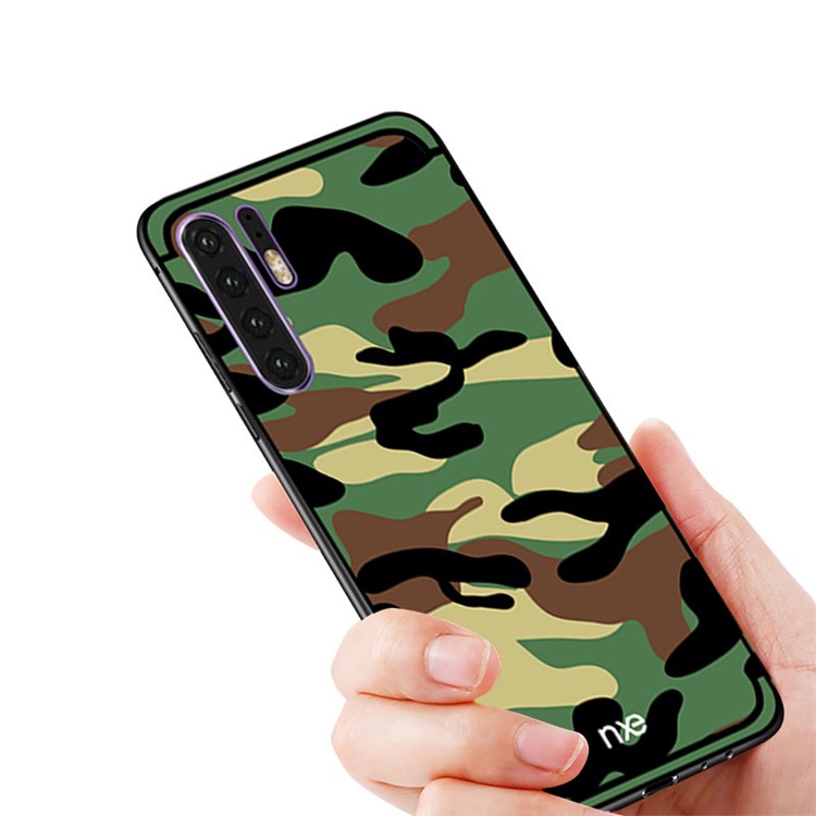 NXE Camouflage Pattern PC TPU Hybrid Case Accessory for Huawei P30 Pro - Green-2