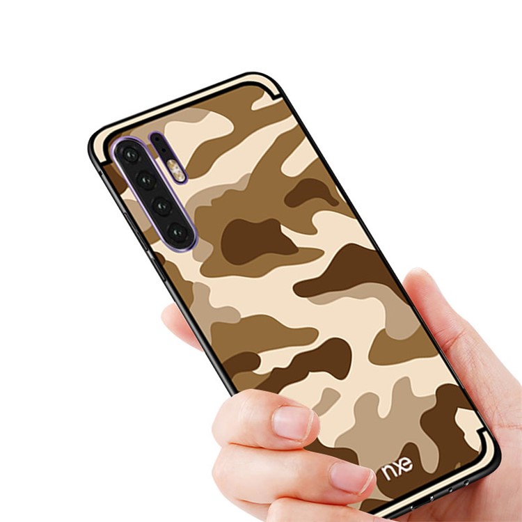 NXE Camouflage Pattern PC TPU Combo Shell for Huawei P30 Pro - Brown-2