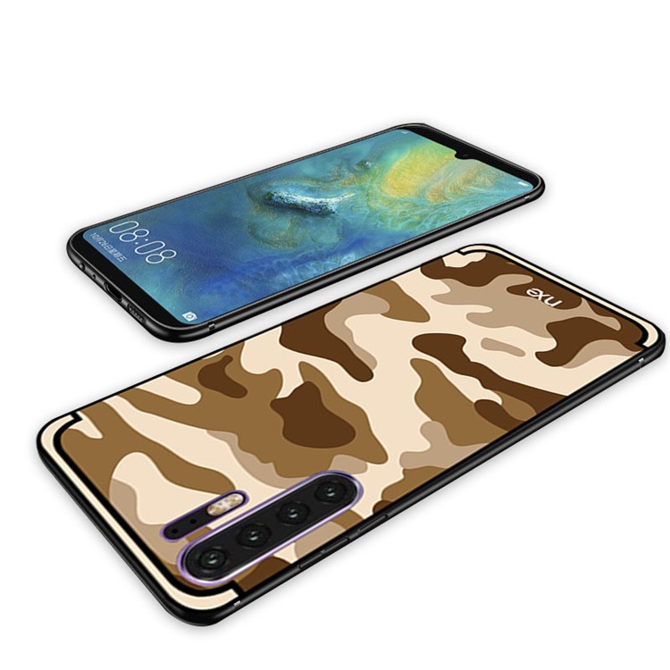 NXE Camouflage Pattern PC TPU Combo Shell for Huawei P30 Pro - Brown-3
