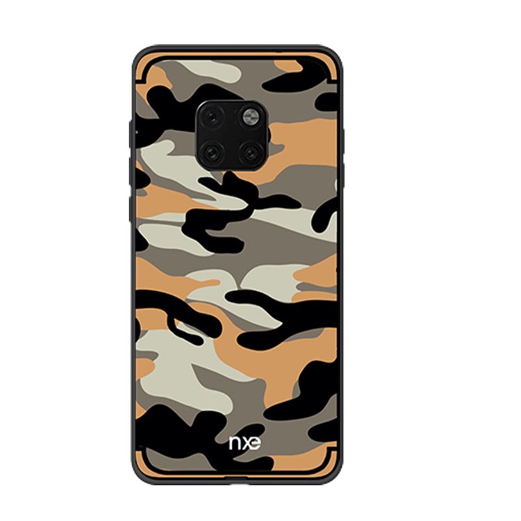 NXE Camouflage Pattern PC TPU Hybrid Phone Case for Huawei Mate 20 - Orange-1
