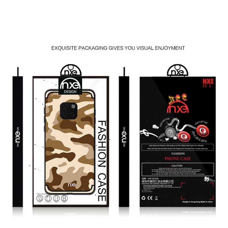 NXE Camouflage Pattern PC TPU Hybrid Phone Case for Huawei Mate 20 - Orange-6