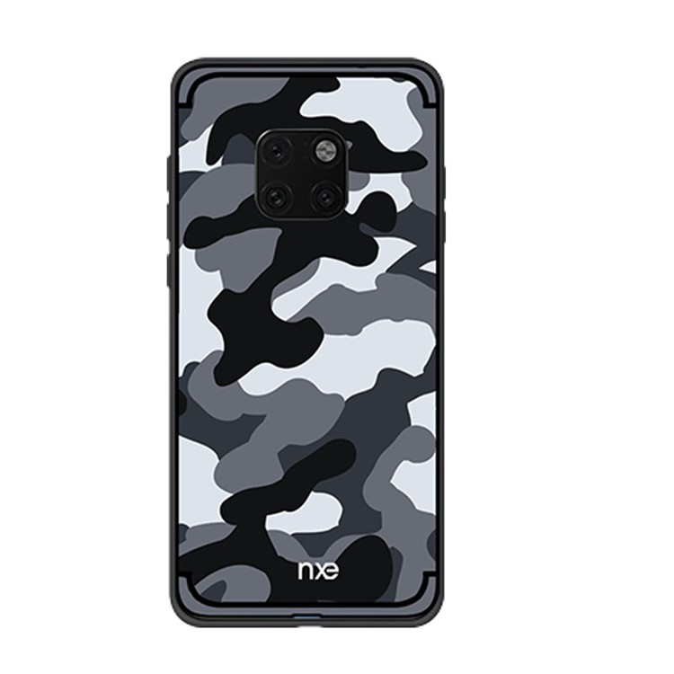 NXE Camouflage Pattern PC TPU Hybrid Cover Case for Huawei Mate 20 - Grey-1