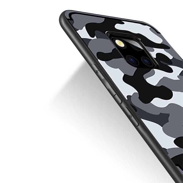 NXE Camouflage Pattern PC TPU Hybrid Cover Case for Huawei Mate 20 - Grey-3