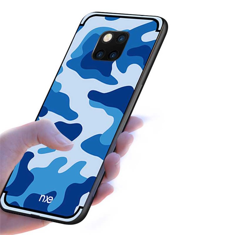 NXE Camouflage Pattern PC TPU Hybrid Protection Case for Huawei Mate 20 - Blue-4