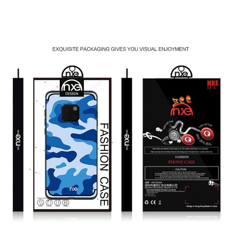 NXE Camouflage Pattern PC TPU Hybrid Protection Case for Huawei Mate 20 - Blue-6