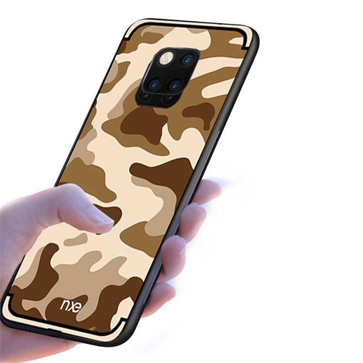NXE Camouflage Pattern PC TPU Combo Cover Case for Huawei Mate 20 - Brown-1