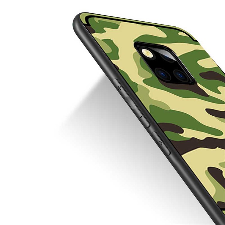 NXE Camouflage Pattern PC TPU Hybrid Case for Huawei Mate 20 - Light Green-3