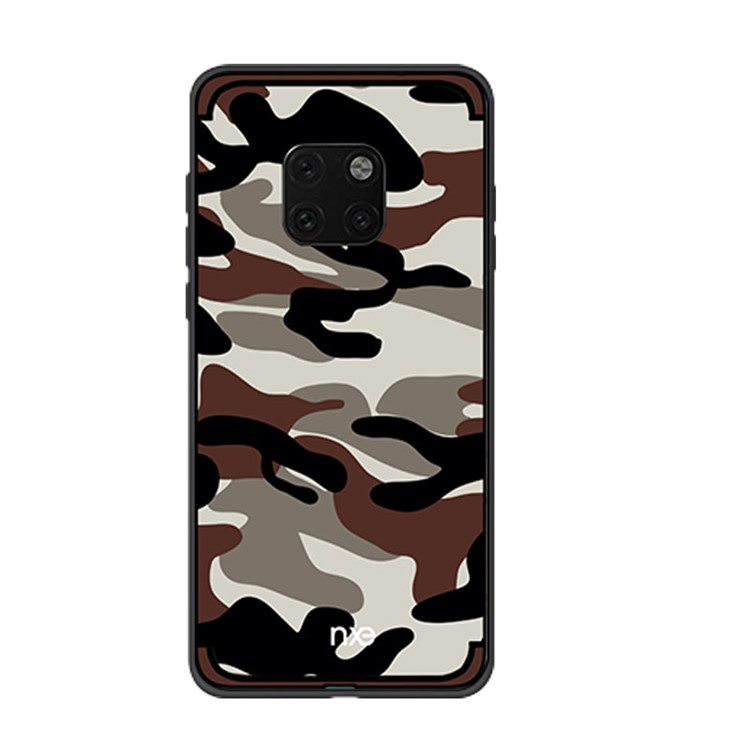NXE Camouflage Pattern PC TPU Hybrid Case Shell Cover for Huawei Mate 20 - Coffee-1