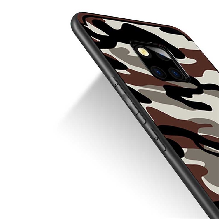 NXE Camouflage Pattern PC TPU Hybrid Case Shell Cover for Huawei Mate 20 - Coffee-3
