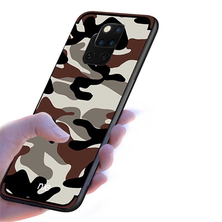 NXE Camouflage Pattern PC TPU Hybrid Case Shell Cover for Huawei Mate 20 - Coffee-4