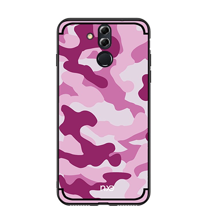 NXE Camouflage Pattern PC TPU Hybrid Case for Huawei Mate 20 Lite - Pink-1