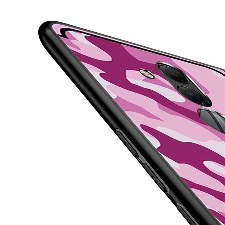 NXE Camouflage Pattern PC TPU Hybrid Case for Huawei Mate 20 Lite - Pink-5