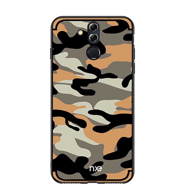 NXE Camouflage Pattern PC TPU Hybrid Shell Case for Huawei Mate 20 Lite - Orange-1