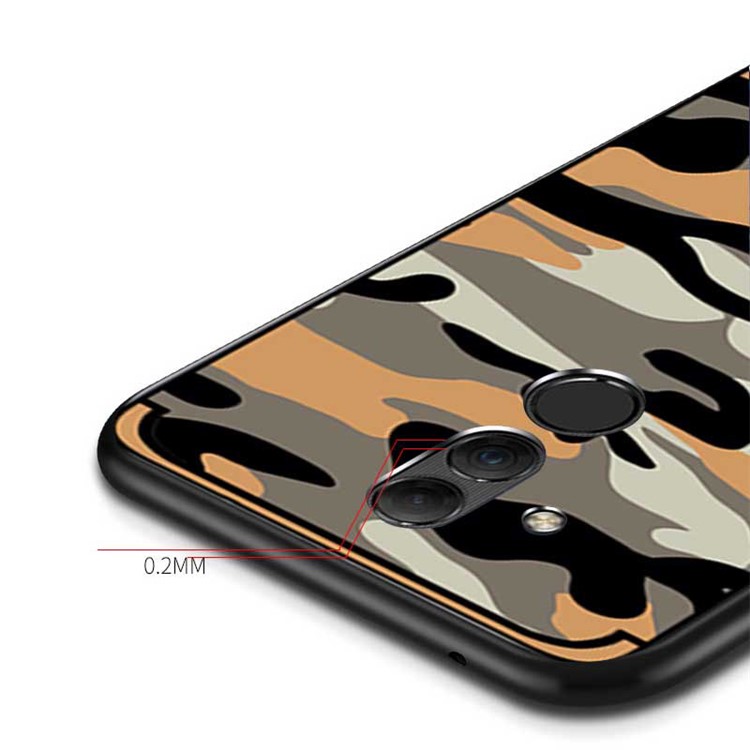 NXE Camouflage Pattern PC TPU Hybrid Shell Case for Huawei Mate 20 Lite - Orange-4