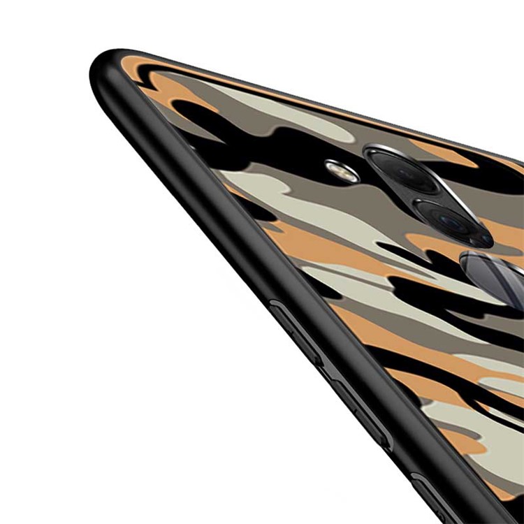 NXE Camouflage Pattern PC TPU Hybrid Shell Case for Huawei Mate 20 Lite - Orange-5