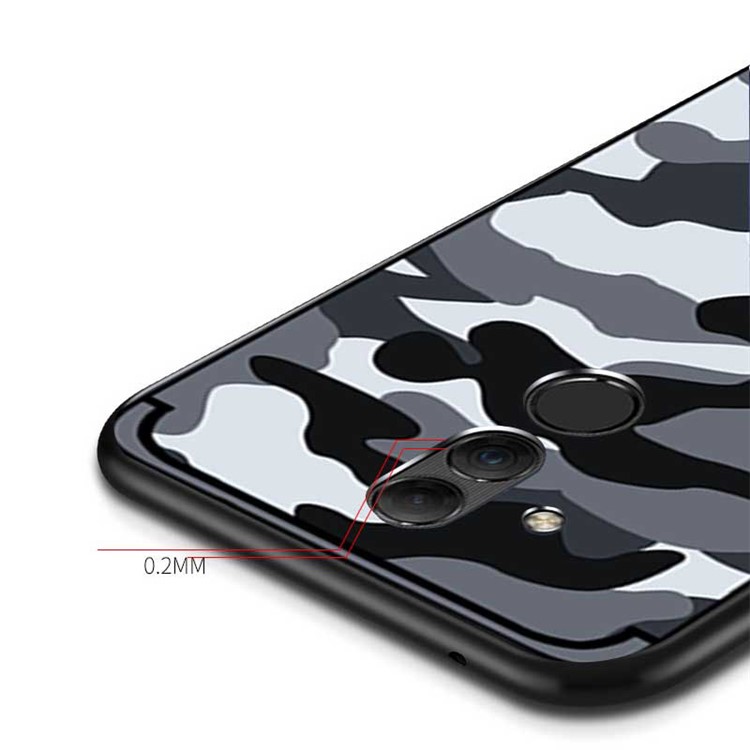 NXE Camouflage Pattern PC TPU Hybrid Cover for Huawei Mate 20 Lite - Grey-4