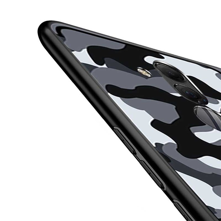 NXE Camouflage Pattern PC TPU Hybrid Cover for Huawei Mate 20 Lite - Grey-5
