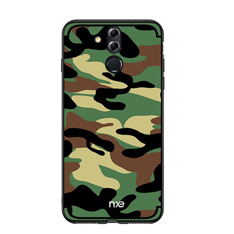 NXE Camouflage Pattern PC TPU Hybrid Protective Case for Huawei Mate 20 Lite - Green-1