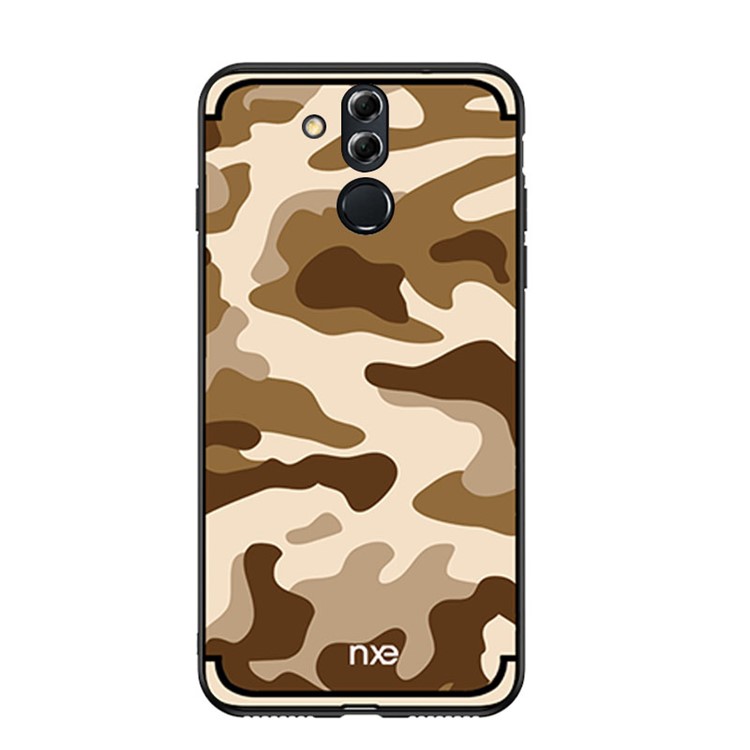NXE Camouflage Pattern PC TPU Combo Shell Case for Huawei Mate 20 Lite - Brown-1