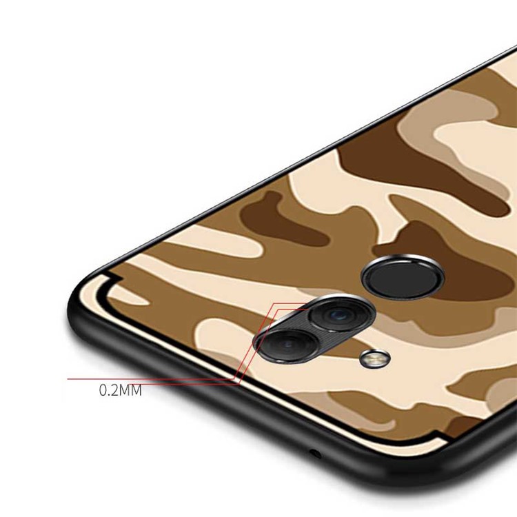 NXE Camouflage Pattern PC TPU Combo Shell Case for Huawei Mate 20 Lite - Brown-4