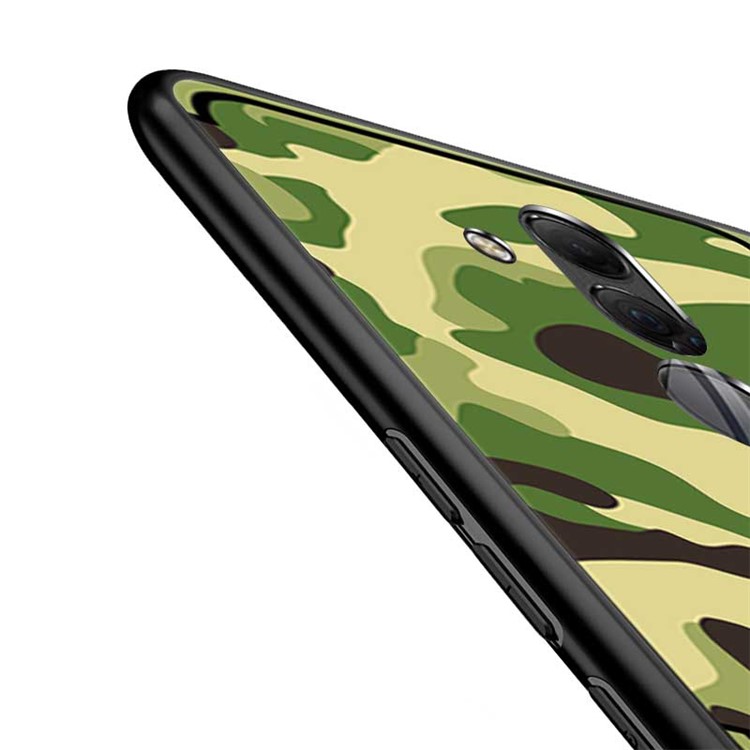 NXE Camouflage Pattern PC TPU Hybrid Case Cover Shell for Huawei Mate 20 Lite - Light Green-5
