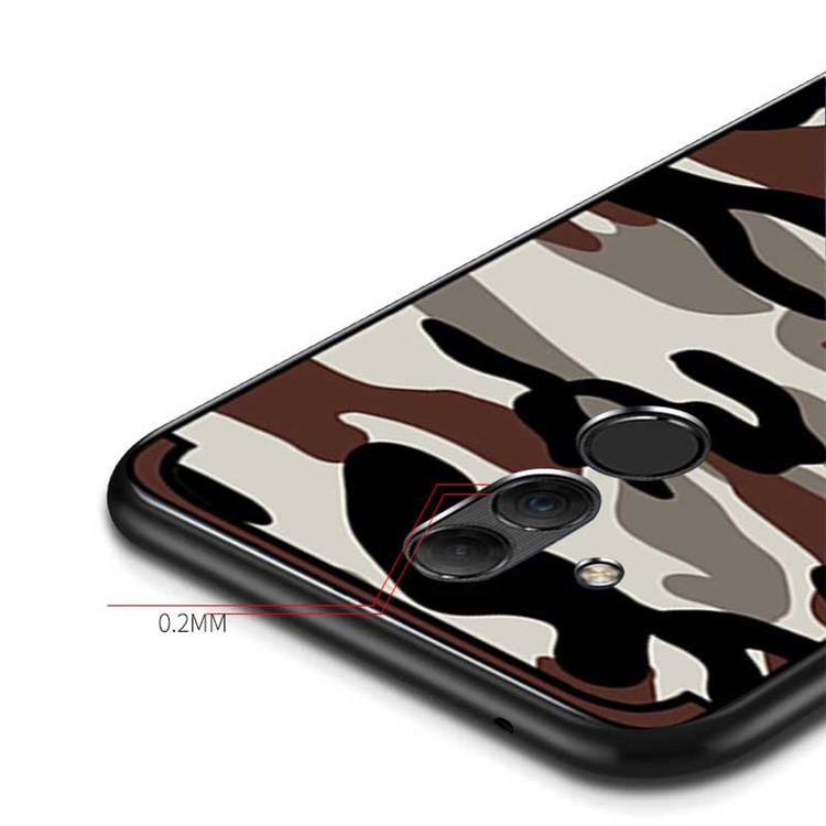 NXE Camouflage Pattern PC TPU Hybrid Mobile Phone Case for Huawei Mate 20 Lite - Coffee-4