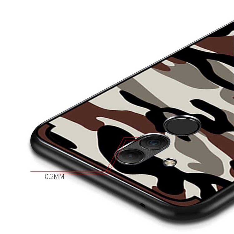 NXE Camouflage Muster PC TPU Hybrid Mobiltelefon Hülle Für Huawei Mate 20 Lite - Kaffee-4