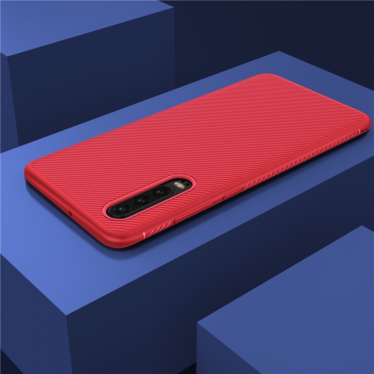 Jazz Series Twill Texture TPU Cell Phone Cover for Huawei P30 - Red-10