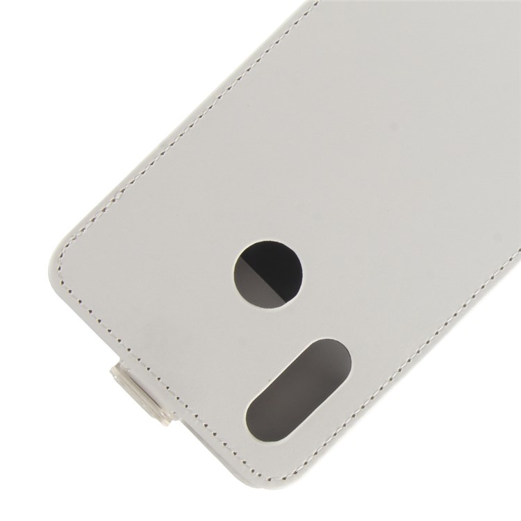Crazy Horse Vertical Flip PU Leather Phone Cover for Huawei Y7 (2019) - White-2