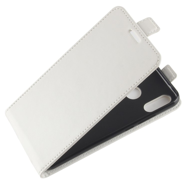Crazy Horse Vertical Flip PU Leather Phone Cover for Huawei Y7 (2019) - White-3