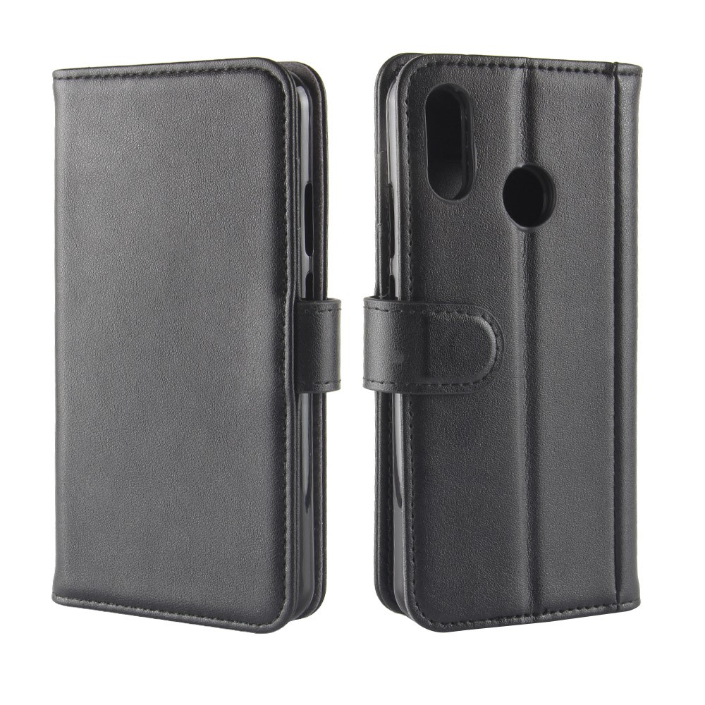 Split Leather Mobile Phone Case Accessory for Huawei P30 Lite - Black-2