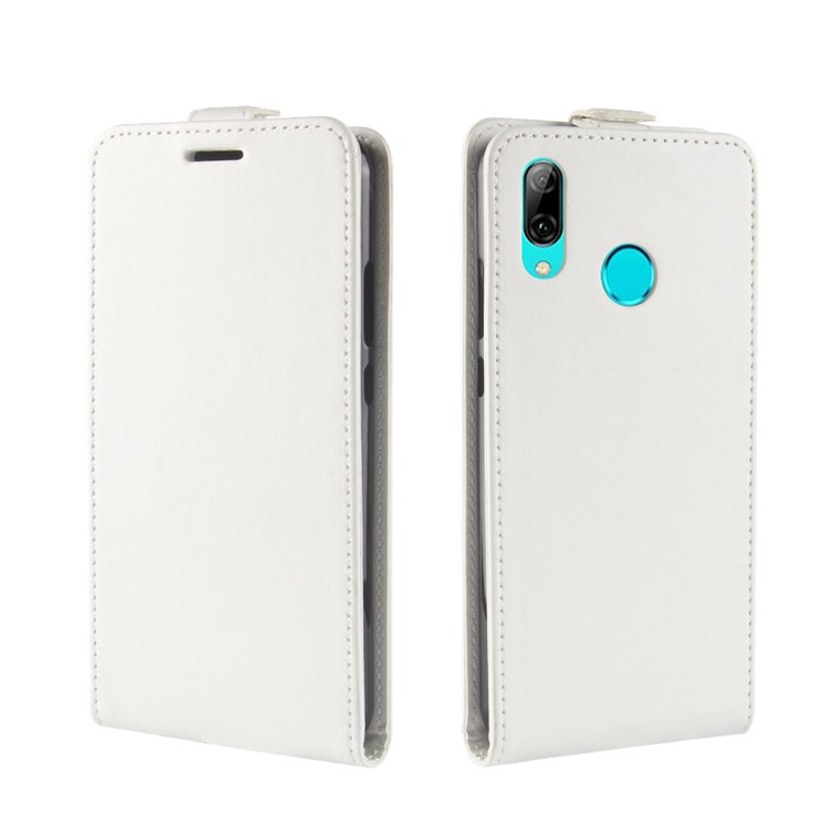Crazy Horse Vertical Flip PU Leather Shell with Card Holder for Huawei P30 Lite - White-2