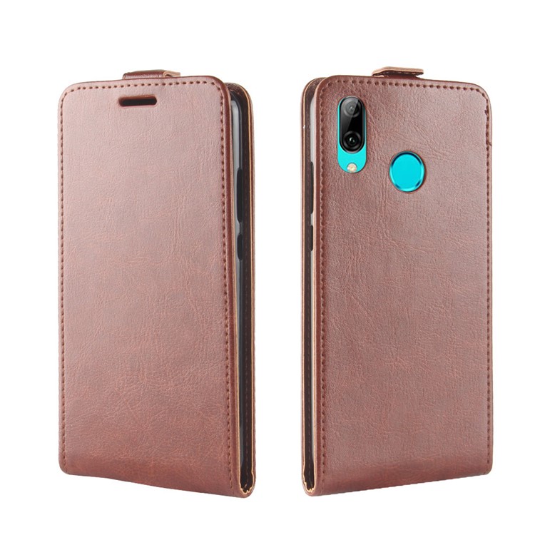 Crazy Horse Vertical Flip PU Leather Card Holder Shell for Huawei P30 Lite - Brown-2