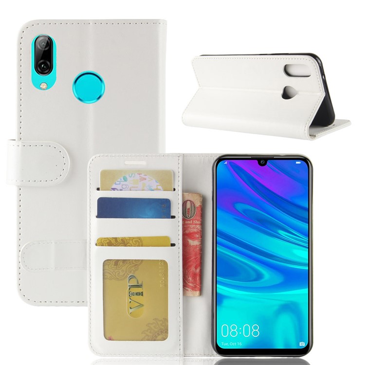 Crazy Horse PU Leather Stand Wallet Phone Cover for Huawei P30 Lite - White-2
