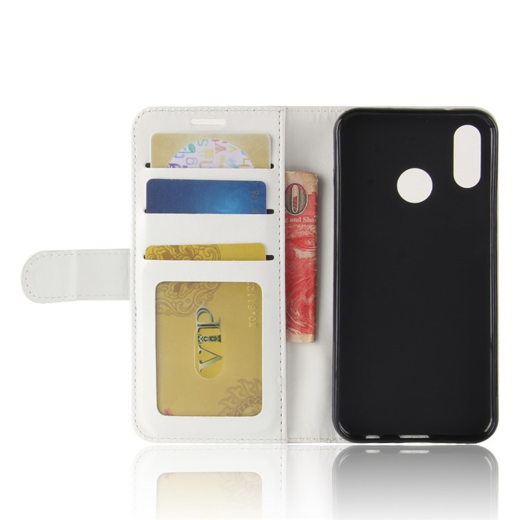 Crazy Horse PU Leder Stand Wallet Telefonabdeckung Für Huawei P30 Lite - Weiß-6