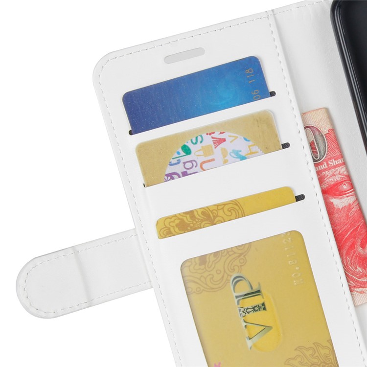 Crazy Horse PU Leder Stand Wallet Telefonabdeckung Für Huawei P30 Lite - Weiß