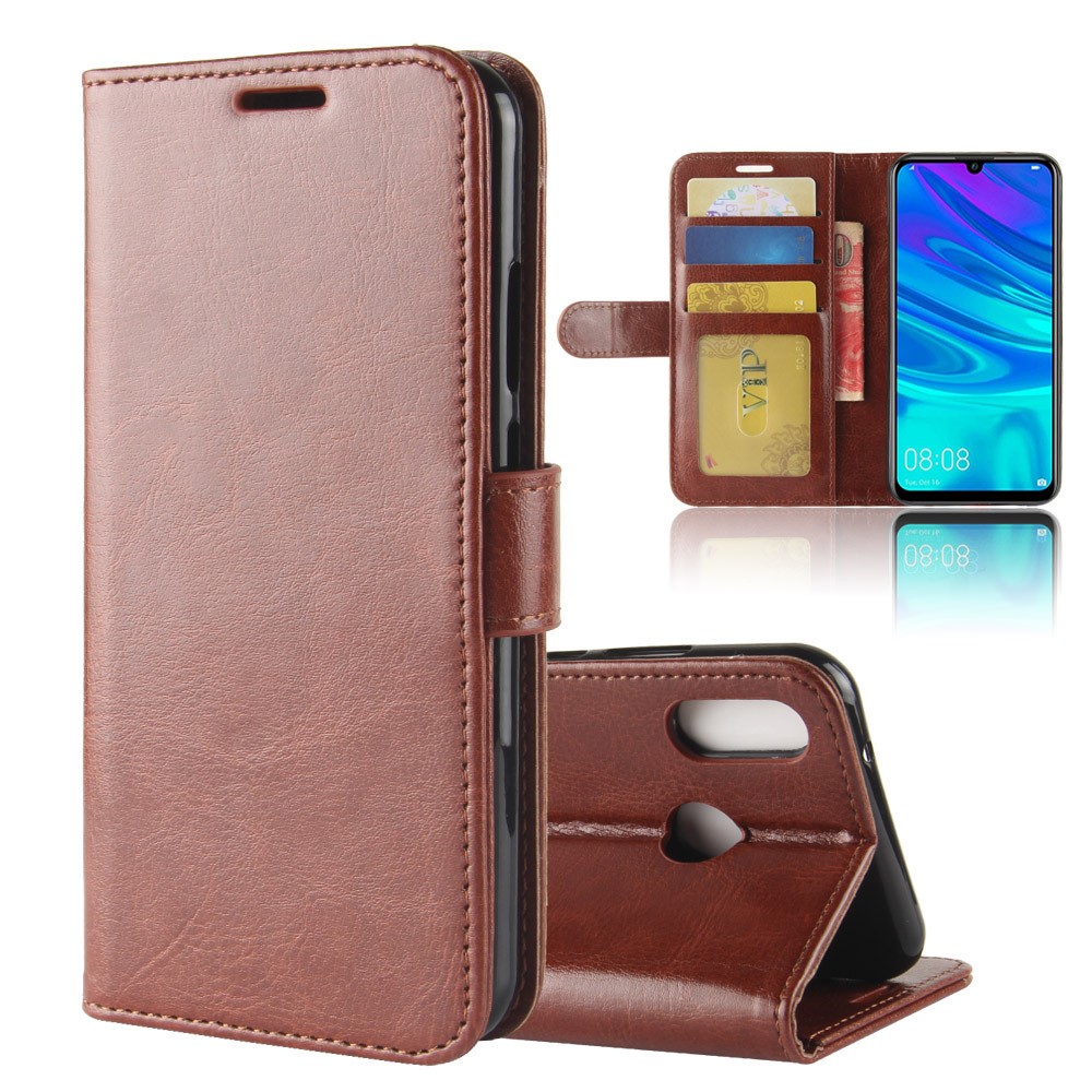 Crazy Horse PU Leather Mobile Phone Cover Shell for Huawei P30 Lite - Brown-1