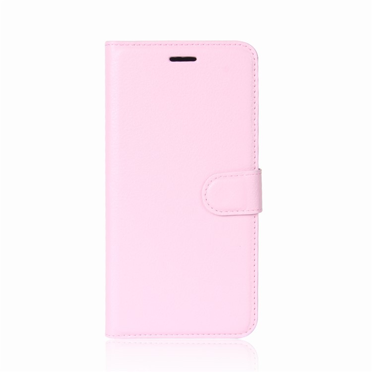 Litchi Skin PU Cuero Cierre Magnético Folio Flip Willet Soporthids Para Huawei P30 Lite - Rosado