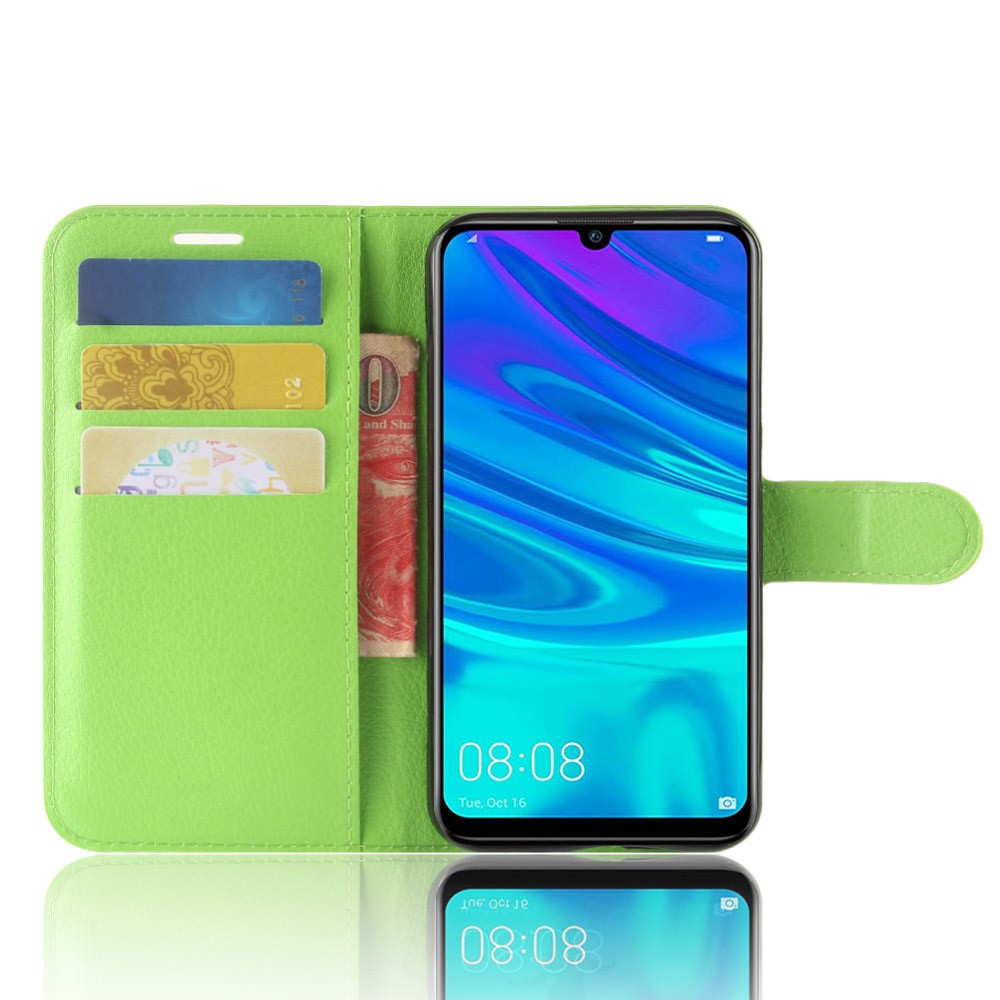 Litchi Skin PU Leather Phone Shell with Card Slots for Huawei P30 Lite - Green-4
