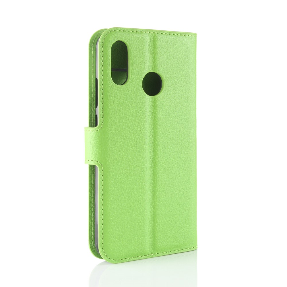 Litchi Skin PU Leather Phone Shell with Card Slots for Huawei P30 Lite - Green-6
