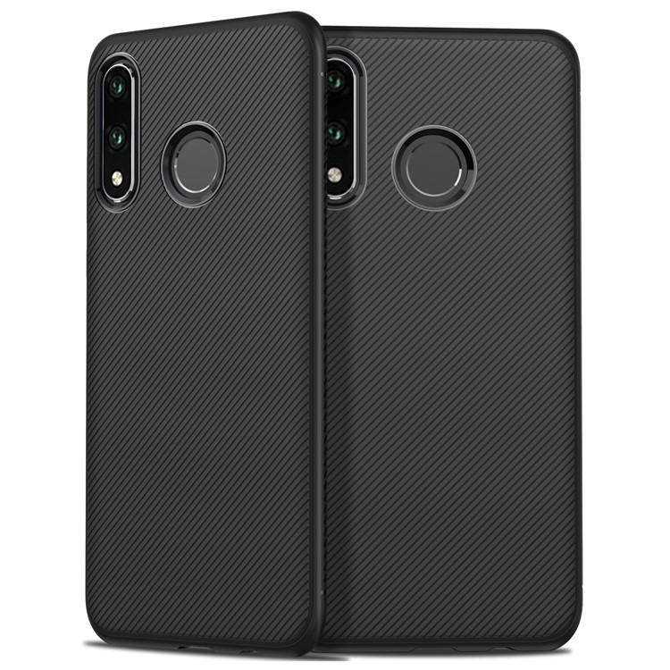 Jazz Series Twill Texture TPU Case for Huawei P30 Lite - Black-2