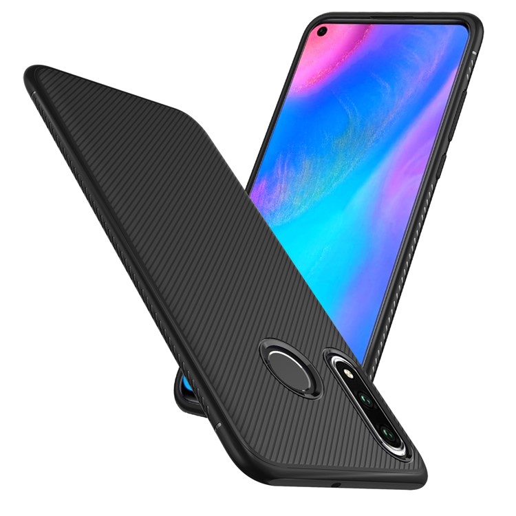 Jazz Series Twill Texture TPU Case for Huawei P30 Lite - Black-4