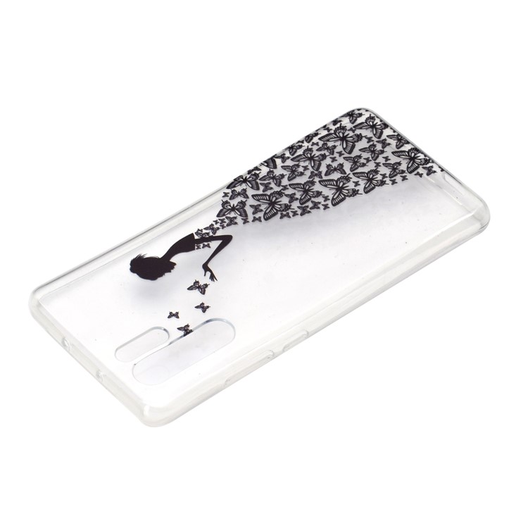 For Huawei P30 Pro Pattern Printing TPU Cell Phone Cover - Butterfly Girl-4