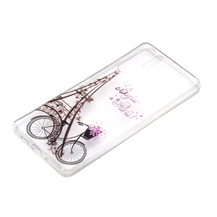 For Huawei P30 Pro Pattern Printing TPU Mobile Phone Shell - Eiffel Tower and Bicycle-3