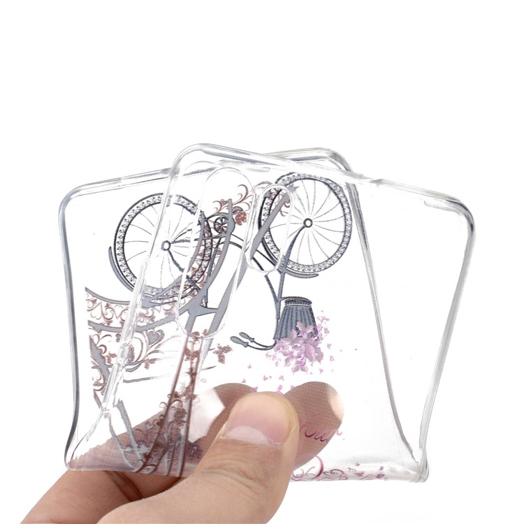 For Huawei P30 Pro Pattern Printing TPU Mobile Phone Shell - Eiffel Tower and Bicycle-5