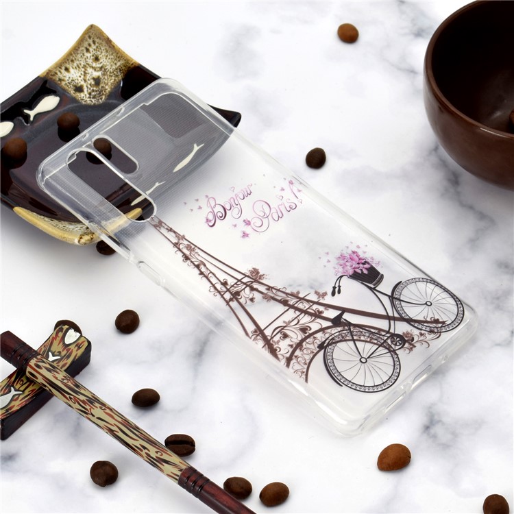 For Huawei P30 Pro Pattern Printing TPU Mobile Phone Shell - Eiffel Tower and Bicycle-6